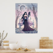 Kleine Beestfee met Drakposter Poster (Keuken)