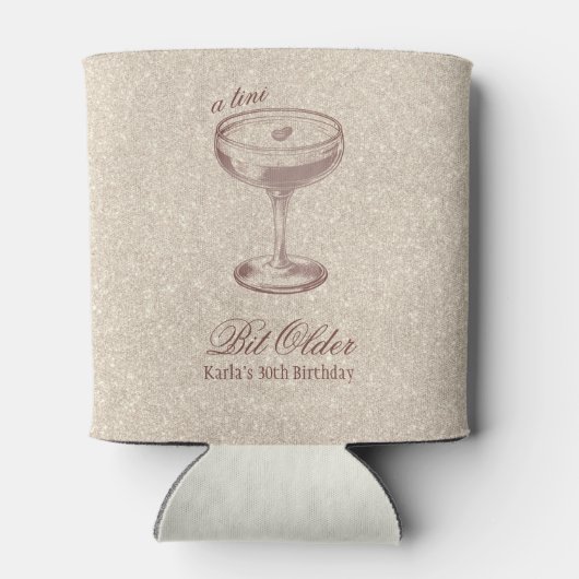 Kleine beetje ouder Elegant Gouden Verjaardag Blikjeskoeler (Achterkant)