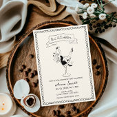 Kleine beetje oudere cocktail hand getrokken uniek kaart