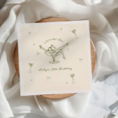 Kleine beetje oudere eigenzinnige hand getrokken v servet