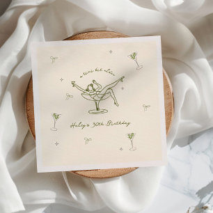 Kleine beetje oudere eigenzinnige hand getrokken v servet