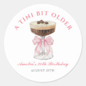 Kleine beetje oudere Espresso Martini Coquette Ver Ronde Sticker (Voorkant)