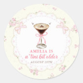 Kleine beetje oudere Espresso Martini Coquette Ver Ronde Sticker (Voorkant)