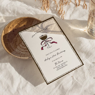 Kleine beetje oudere espresso met de hand getekend kaart