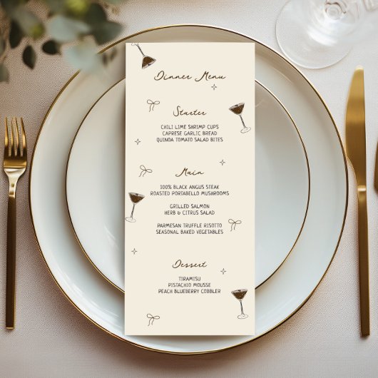 Kleine beetje oudere espresso met de hand getekend menu