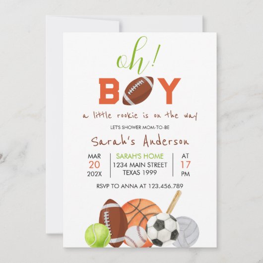 kleine beginner Het is een Baby shower voor jongen Kaart (Voorkant)