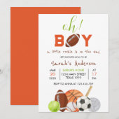 kleine beginner Het is een Baby shower voor jongen Kaart (Voorkant / Achterkant)