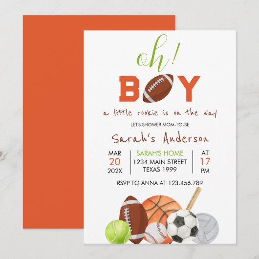 kleine beginner Het is een Baby shower voor jongen Kaart (Voorkant / Achterkant)