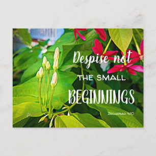 Kleine Beginnings Schrift Quote Inspirerend Briefkaart