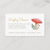 Kleine behuizing met rode paddenstoel informatiekaartje (Voorkant)