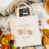 Kleine Beige Birdies bij de feeder - beter bij elk Tote Bag
