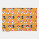 Kleine bekertjes in het keukenpatroon theedoek (Horizontaal)