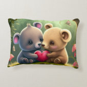 Kleine beren cartoon accent kussen (Achterkant)