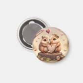 Kleine beren cartoon accentuleuze kussens magneet (Voorkant / Achterkant)