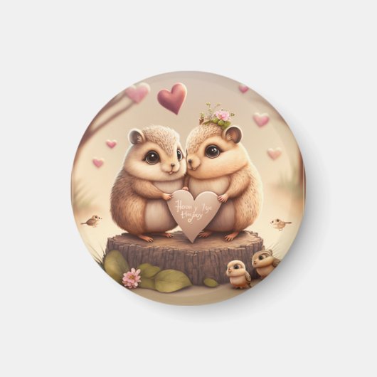 Kleine beren cartoon accentuleuze kussens magneet (Voorkant)