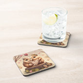 Kleine beren cartoon bier onderzetter (Rechterzijde)