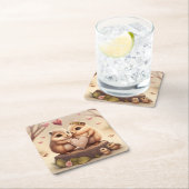 Kleine beren cartoon kartonnen onderzetters (Insitu)