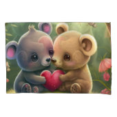 Kleine beren cartoon kussensloop (Voorkant)