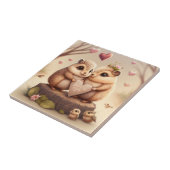 Kleine beren cartoon tegeltje (Zijkant)