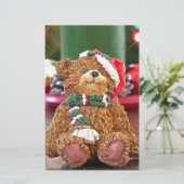 Kleine Beren Kerstmis Briefpapier (Staand voorkant)