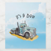 Kleine bestuurder op weg wijn etiket (Enkel label)