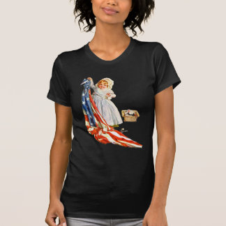 Kleine Betsy Ross en de Amerikaanse vlag T-shirt