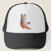 Kleine Betsy Ross en de Amerikaanse vlag Trucker Pet (Voorkant)