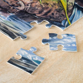 Kleine bever bij kreek oever legpuzzel (Zijkant)