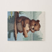 Kleine Bever op het meer Legpuzzel (Horizontaal)