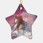 Kleine biddende engel keramisch ornament (Links)