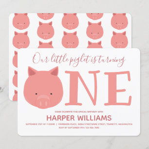 Kleine biggetje die één dier de eerste geboorte in kaart