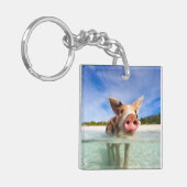 Kleine biggetje sleutelhanger (Voorkant Links)