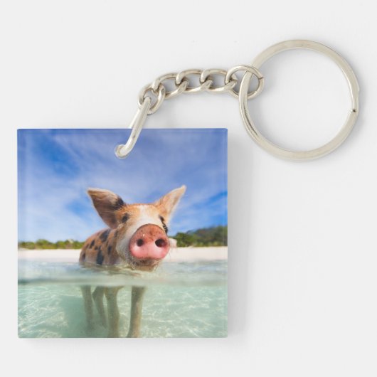 Kleine biggetje sleutelhanger (Achterkant)