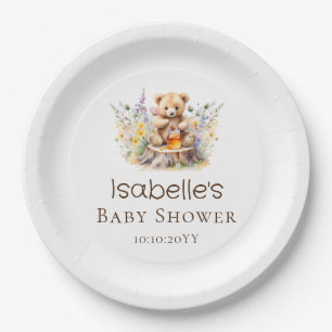 Kleine Bij Op Weg Boeken voor Baby Shower Papieren Bordje