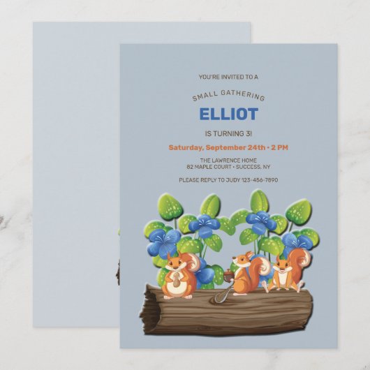 Kleine bijeenkomst kaart (Voorkant / Achterkant)