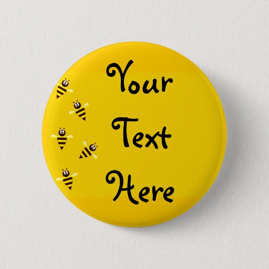 Kleine bijen ronde button 5,7 cm (Voorkant)