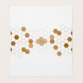 Kleine bijen vliegen op de goudhoningraat Apiarist Visitekaartje (Binnenkant ongevouwen)