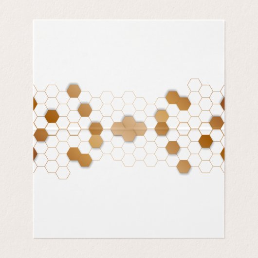 Kleine bijen vliegen op de goudhoningraat Apiarist Visitekaartje (Binnenkant ongevouwen)