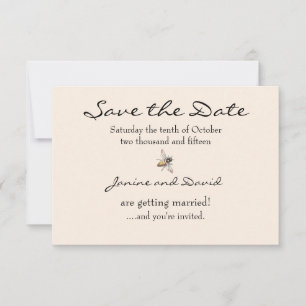 Kleine bijenbruiloft Sla de datumkaart op Save The Date