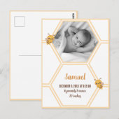 Kleine bijengeboortelastjes briefkaart (Voorkant / Achterkant)