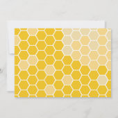 Kleine bijengele Baby shower Bedankkaart (Achterkant)