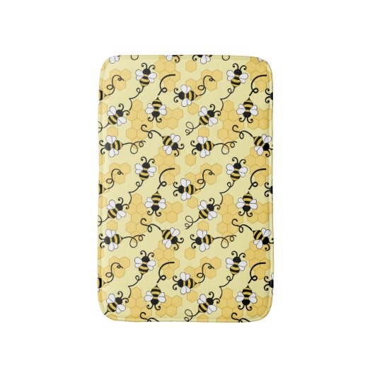 Kleine bijenpatroon bevestigen badmat (Voorkant Verticaal)