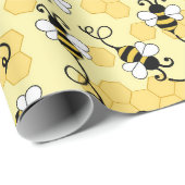 Kleine bijenpatroon bevestigen cadeaupapier (Rol Hoek)