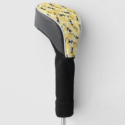 Kleine bijenpatroon bevestigen golfheadcover (Schuin)
