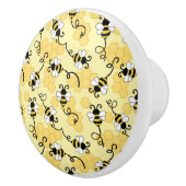 Kleine bijenpatroon bevestigen keramische knop (Rechts)