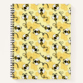 Kleine bijenpatroon bevestigen notitieboek (Voorkant)
