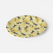 Kleine bijenpatroon bevestigen papieren bordje (Gekanteld)