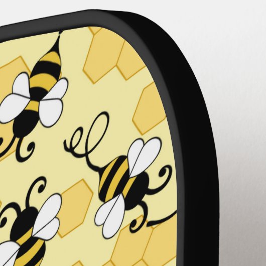 Kleine bijenpatroon bevestigen pickleball paddle (Links Detail)