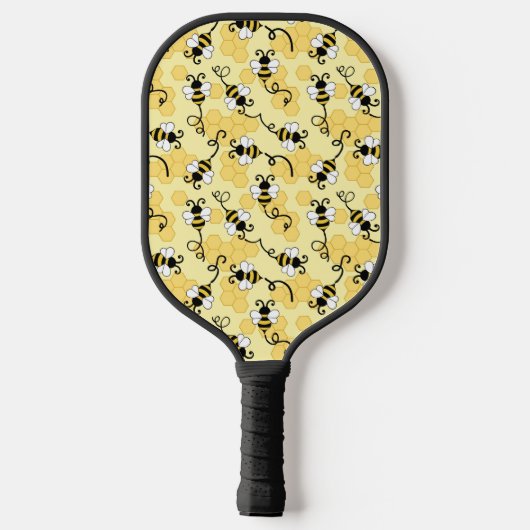 Kleine bijenpatroon bevestigen pickleball paddle (Achterkant)