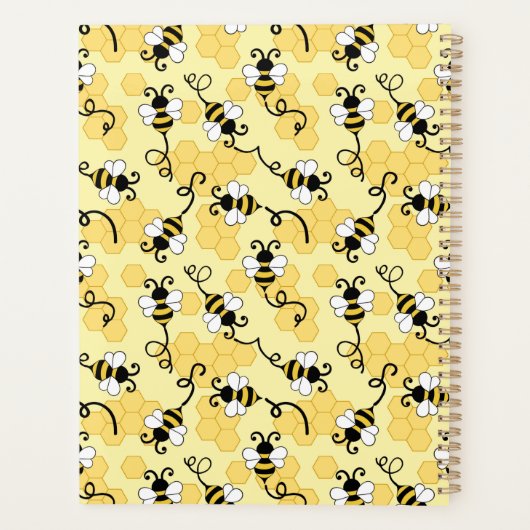 Kleine bijenpatroon bevestigen planner (Achterkant)